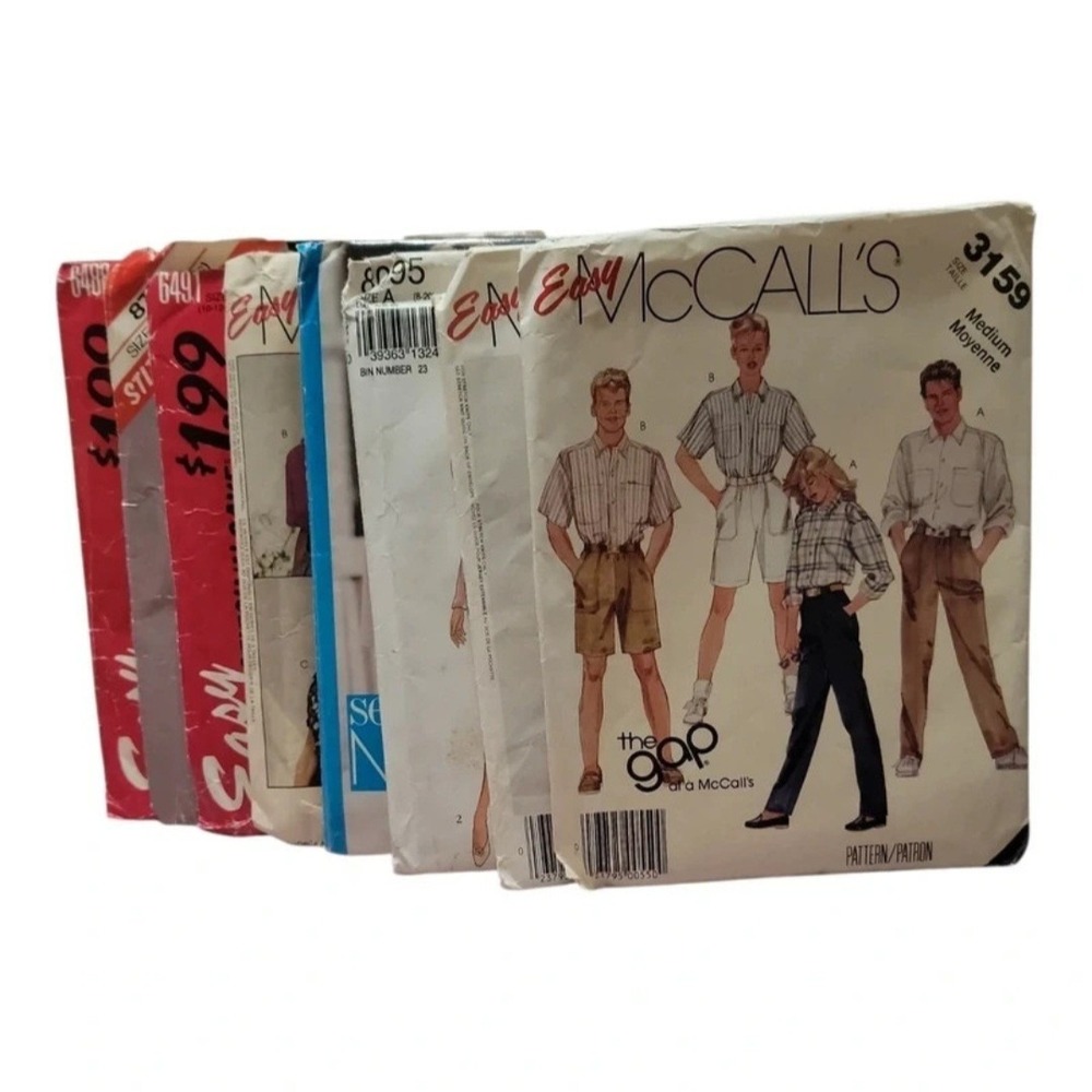 Lot of 8 Vintage 1980s 1990s McCalls Simplicity Sewing Patterns Womens Size 6-20